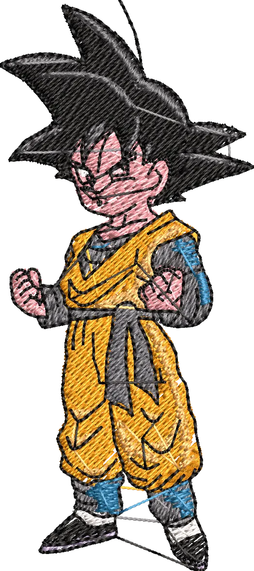  Goku Embroidered Portrait  embroidery pattern preview